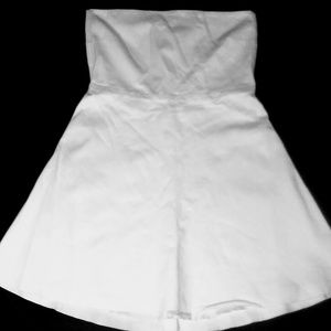 Faux White Leather Cocktail Dress